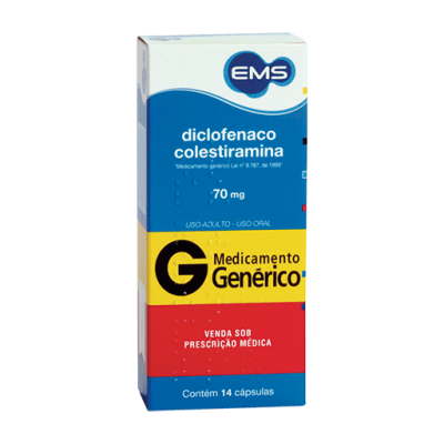 Diclofenaco Colestiramina 70Mg 14Cpr Gen.ems