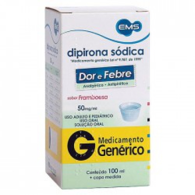 Dipirona Monoidratada 50Mg/ml Sol Oral 100ML Gen.ems