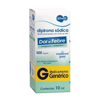 Dipirona Monoidratada 500Mg/ml Gotas 10ML Gen.ems