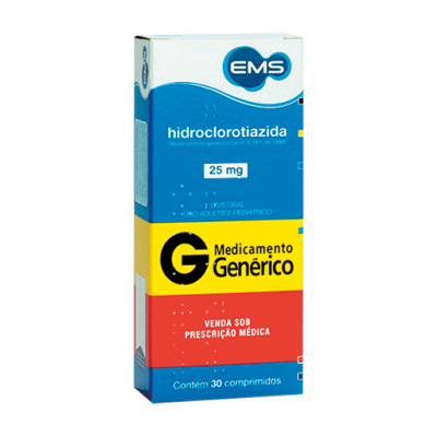 Hidroclorotiazida 25Mg 30Cpr Gen.ems