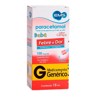 Paracetamol Bebe 100Mg/ml Gotas 15ML Gen.ems