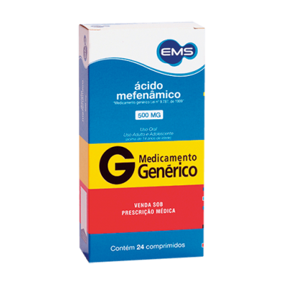Ácido Mefenâmico 500Mg 24Cpr Gen.ems