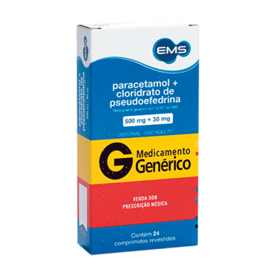 Paracetamol + Pseudoefedrina 24Cpr Gen.ems