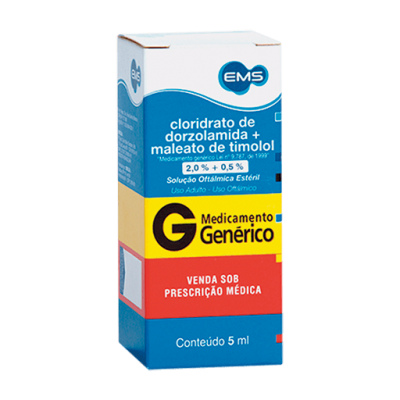 Dorzolamida + Timolol 2%/ml + 0,5%/ml Sol Oft 5ML Gen.ems