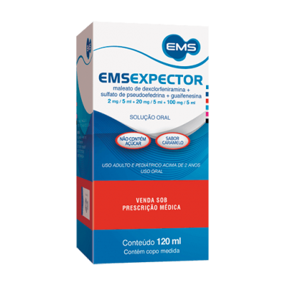 Ems Expector 0,4Mg/ml + 4Mg/ml + 20Mg/ml Xpe 120ML