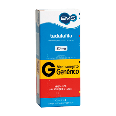 Tadalafila 20Mg 4Cpr Gen.ems