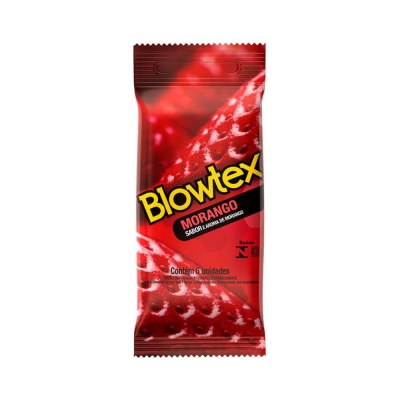 Preservativo Blowtex Lubrificado Morango 6Un