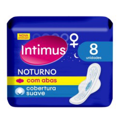 Absorvente Intimus Noturno Suave 8Un Com Abas