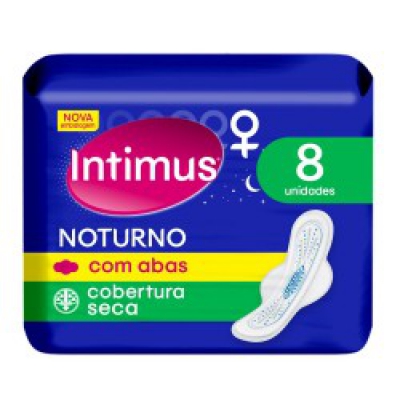 Absorvente Intimus Noturno Seca 8Un Com Abas