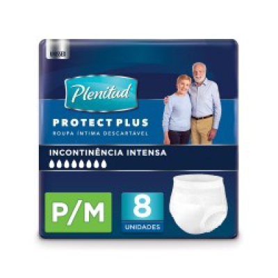 Roupa Íntima Plenitud Protect Plus Unissex P/m 8Un