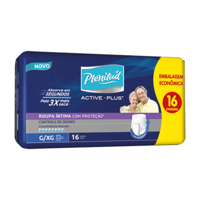 Roupa Íntima Plenitud Protect Plus Unissex G/xg 16Un