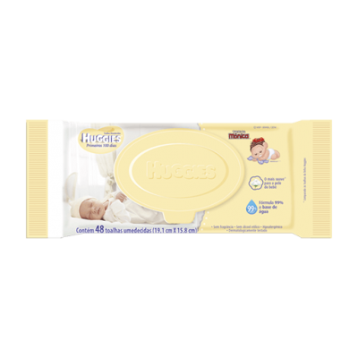 Lenço Umedecido Huggies Puro e Natural 48Un