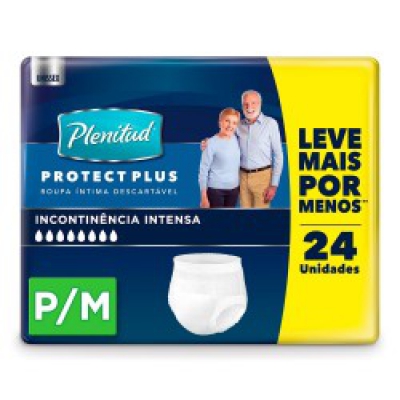Roupa Íntima Plenitud Protect Plus Unissex P/m 24Un