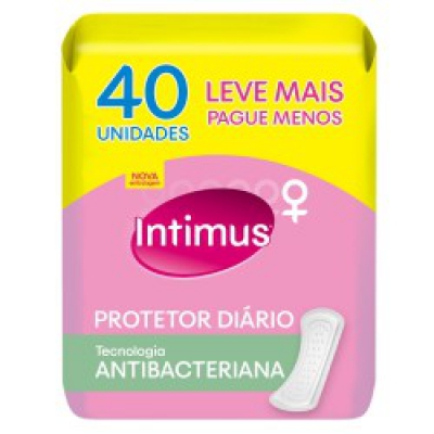 Absorvente Intimus Protetor Diário Antibacteriano 40Un
