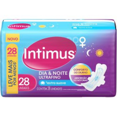Absorvente Intimus Ultrafino Dia e Noite 28Un