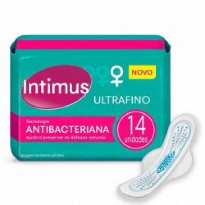 Absorvente Intimus Ultrafino Antibacteriano 14Un Com Abas