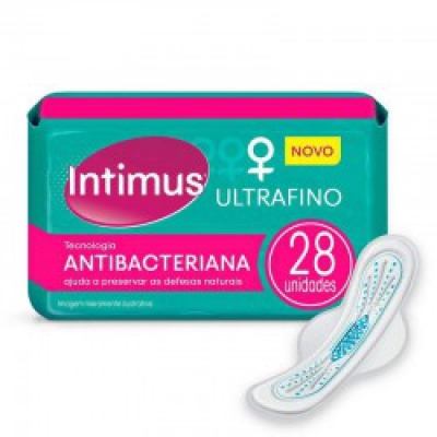 Absorvente Intimus Ultrafino Antibacteriano 28Un Com Abas