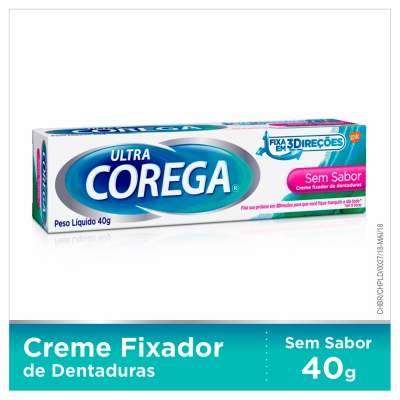 Corega Ultra Creme 40G Sem Sabor