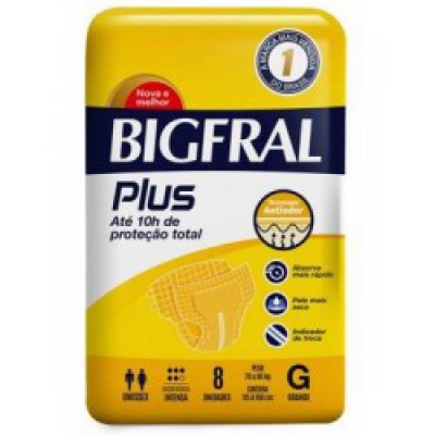 Fralda Bigfral Plus M 8Un