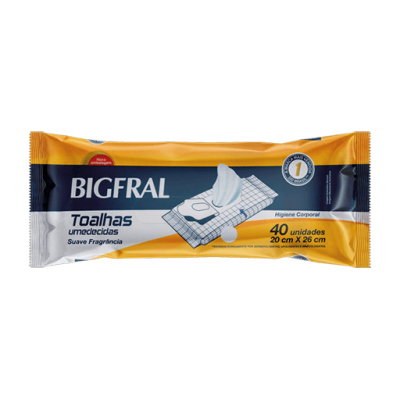 Lenço Umedecido Bigfral 40Un