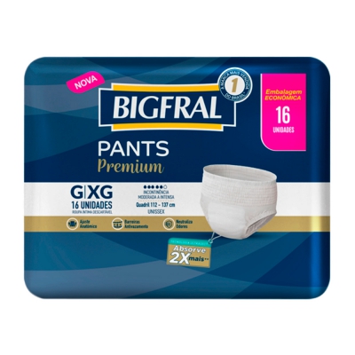 Roupa Íntima Bigfral Derma Plus Pants G/xg 16Un