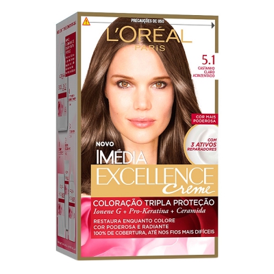 Tintura Loreal Imedia 5.1 Castanho Claro Acinzentado
