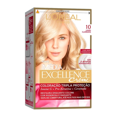 Tintura Loreal Imedia 10 Louro Claríssimo
