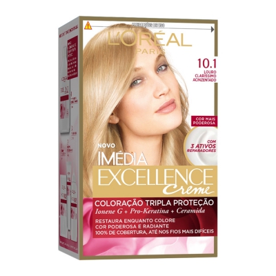 Tintura Loreal Imedia 10.1 Louro Claríssimo Acinzentado