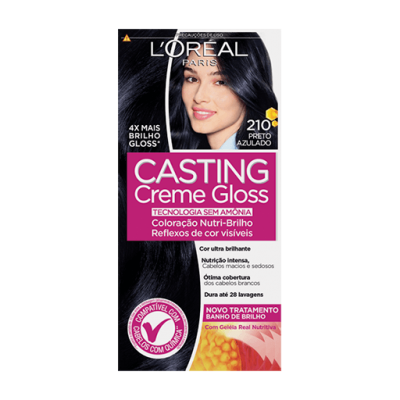 Tintura Loreal Casting Creme Gloss 210 Preto Azulado
