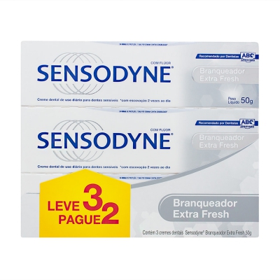 Creme Dental Sensodyne Branqueador Extra Fresh Lv3 Pg2Un 50G