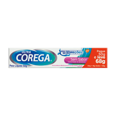 Corega Ultra Creme Lv 68G Pg 50G Sem Sabor