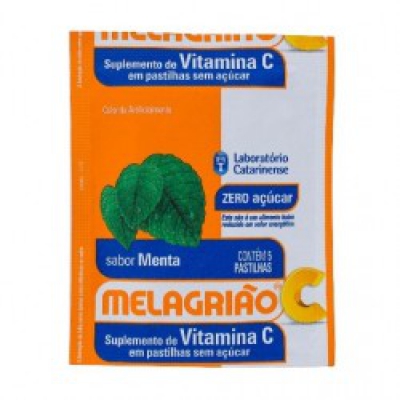 Melagrião Pastilha 5Un Menta Zero Açúcar