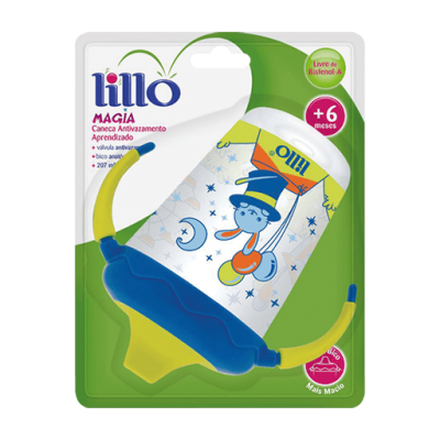 Caneca Lillo Antivazamento Mágia Azul 207ML Ref.624521