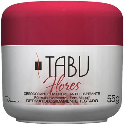 Desodorante Tabu F Creme Flores 55G