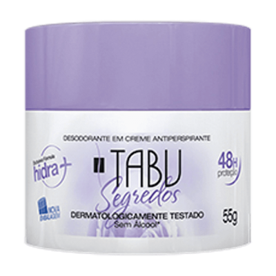Desodorante Tabu F Creme Segredos 55G