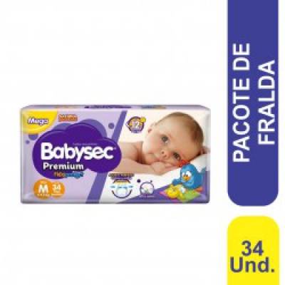 Fralda Babysec Premium Mega M 32Un