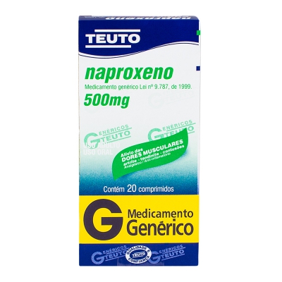 Naproxeno Sódico 500Mg 20Cpr Gen.teuto