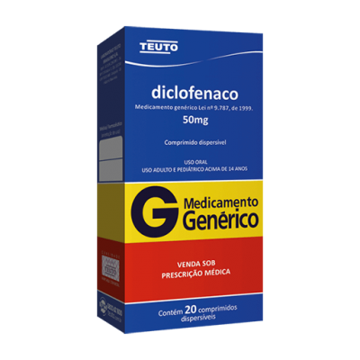 Diclofenaco Potássico 50Mg 20Cpr Disp Gen.teuto