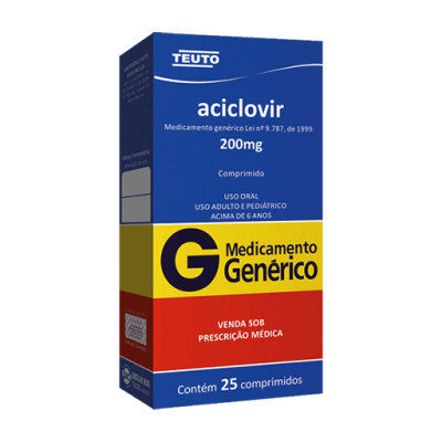 Aciclovir 200Mg 25Cpr Gen.teuto