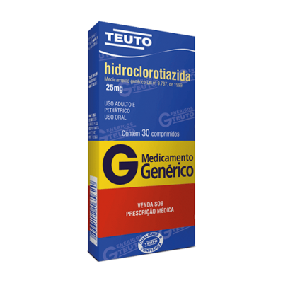 Fp.hidroclorotiazida 25Mg 30Cpr Gen.teuto