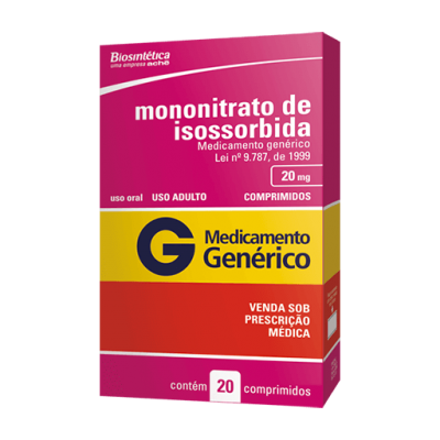 Isossorbida 20Mg 20Cpr Gen.biosintetica