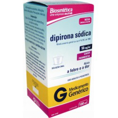 Dipirona Monoidratada 50Mg/ml Sol Oral 100ML Gen.biosintetic