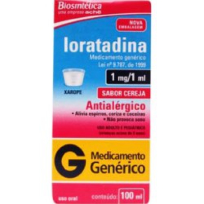 Loratadina 1Mg/ml Xpe 100ML Gen.biosintetica