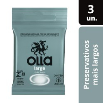 Preservativo Olla Lubrificado Large 3Un