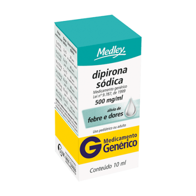 Dipirona Monoidratada 500Mg/ml Gotas 10ML Gen.medley