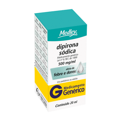 Dipirona Monoidratada 500Mg/ml Gotas 20ML Gen.medley