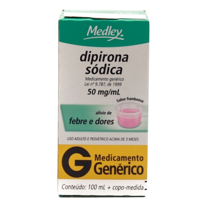 Dipirona Monoidratada 50Mg/ml Sol Oral 100ML Gen.medley