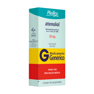 Fp.atenolol 25Mg 30Cpr Gen.medley