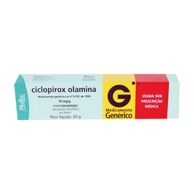 Ciclopirox Olamina 10Mg/g Creme 20G Gen.medley