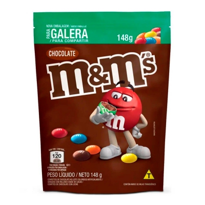 M&m Chocolate Ao Leite Pouch 148G